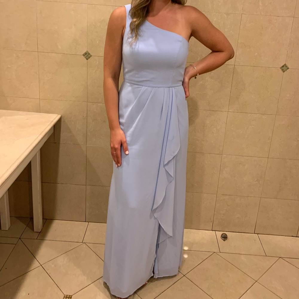 Blue One Shoulder Maxi Dress